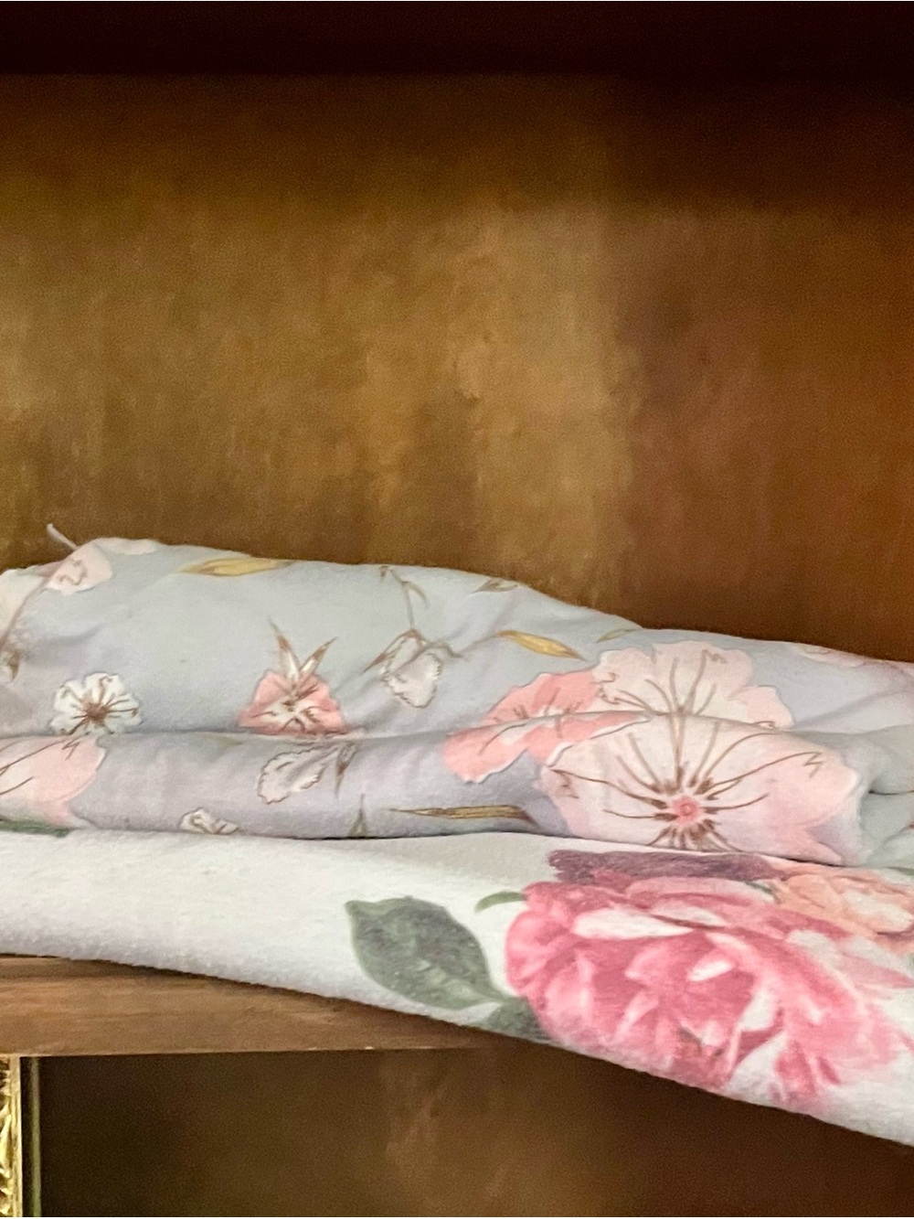 Lot of 2 Floral Baby Swaddle Blankets Wonder Nation Toby Stretchy Pink